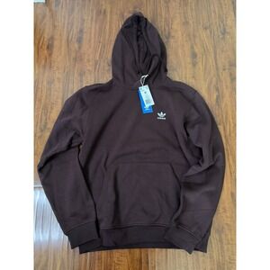 Adidas Originals Men's Hoodie SZ M Pullover IY4922 Shadow Brown ESS HD NEW